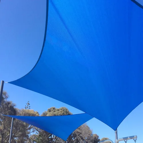 Miniatura 7 de E&K Sunrise - Toldo rectangular de 8 x 12 pies con un anillo, alambre de acero, bloqueo UV, para pérgola, patio, jardín, terraza al aire libre (azul)