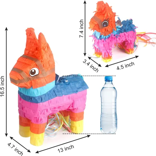 Miniatura 6 de Cinco De Mayo - Piñata de burro para fiesta de cumpleaños infantiles, 2 tamaños, piñatas para diversión, fiesta, taco, suministros para fiestas