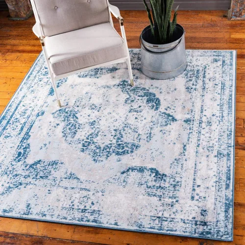 Miniatura 59 de Unique Loom Sofia Collection - Alfombra tradicional vintage, inspirada en Francia (7 pies x 10 pies, rectangular, negro/gris claro)
