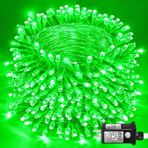 Miniatura 15 de Guirnalda de 120 luces LED rojas impermeables para exteriores, luces de Navidad rojas de 40 pies, 8 modos, cable transparente, guirnalda de luces