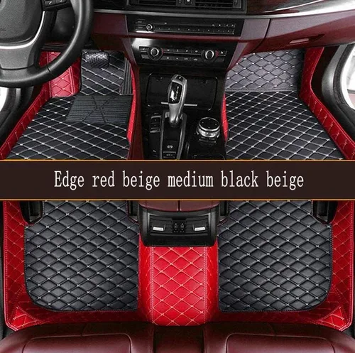 Miniatura 8 de Alfombrillas de cuero personalizadas para automóvil, impermeables, antideslizantes, adecuadas para automóviles, SUV, camionetas, lindos tapetes
