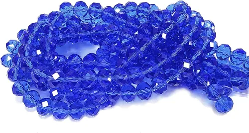Miniatura 48 de Cuentas de vidrio Rondelle de 0.079 in para hacer joyas, cuentas espaciadoras de Briolette Crytal facetadas para pulseras, collares, aretes