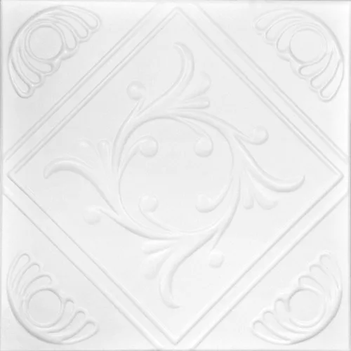 Miniatura 20 de À LA MAISON CEILINGS R02 Diamond Wreath - Azulejo de techo de espuma (21.6 pies cuadrados/caja), paquete de 8, color blanco liso
