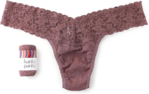 Miniatura 2 de hanky panky Tanga de encaje de talle bajo para mujer