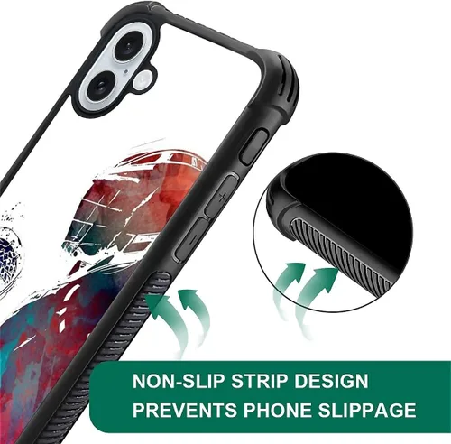Miniatura 16 de Compatible con funda para iPhone 6 Plus/6s Plus,Bite Your Teeth Diseño de patrón asombroso, funda trasera dura de PC anti-arañazos y a prueba