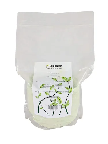 Miniatura 4 de Greenway Biotech, Inc. Fertilizante ferroso de sulfato heptahidrato incluye 20% hierro (Fe) 12% azufre y 100% polvo soluble en agua, fertilizante