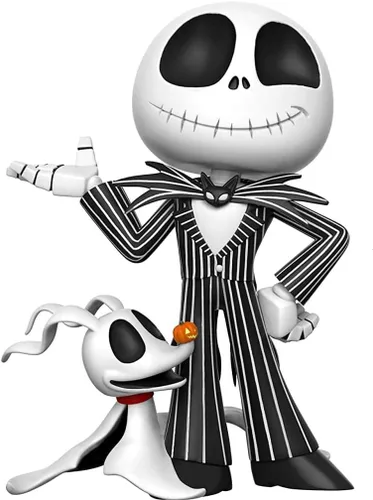 Miniatura 2 de Funko 33551 Super Deluxe: Nightmare Before Christmas - Figura coleccionable de Jack Skellington con cero, estándar, multicolor