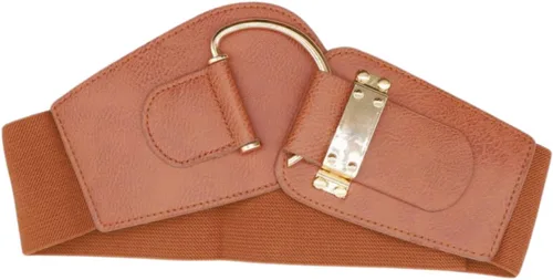 Miniatura 141 de TFJ - Cinturón ancho de moda para mujer, cintura alta, hebilla de gancho de metal dorado, talla XS, S, M, L, XL