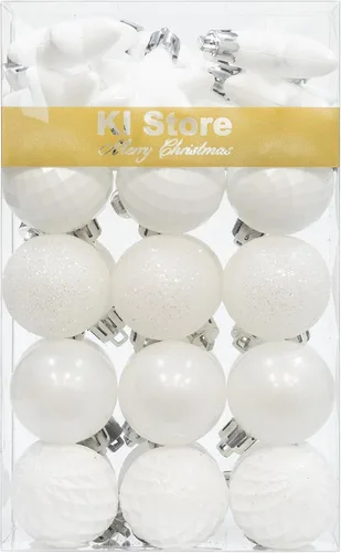 Miniatura 9 de KI Store - Esferas de Navidad color negro, 20 piezas de 3.15 pulgadas, adornos para árbol de Navidad, Halloween, corona, guirnalda, ganchos