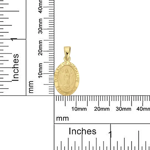 Miniatura 6 de PORI JEWELERS Oro amarillo de 14 quilates pequeño Virgen María Medallón religioso ovalado joyería fina regalo de bendición para mujeres niñas