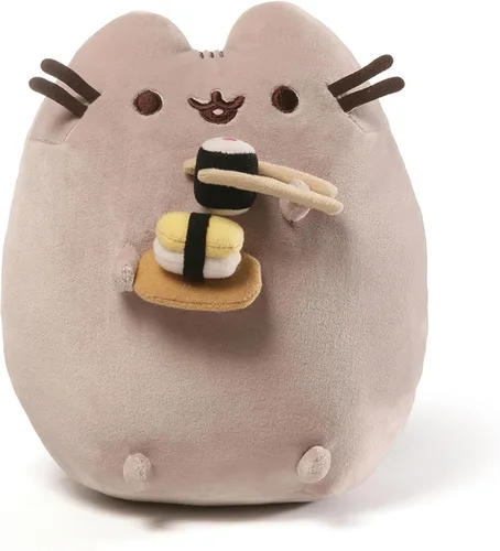 GUND Pusheen Peluche de Sushi Snackable, Animal de Peluche para Edades de 8 Años en Adelante, 9.5 pulgadas, Gris
