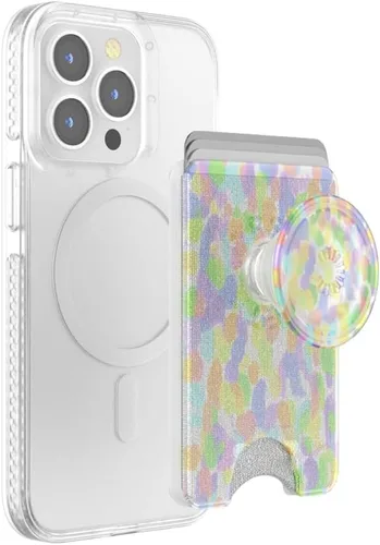Miniatura 15 de Cartera para teléfono PopSockets con soporte expandible, tarjetero para teléfono - Nubes rosas Rosa (Pink Clouds)