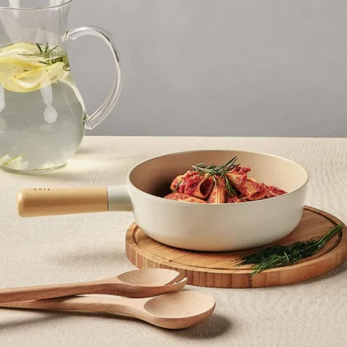 Miniatura 6 de FIKA - Mini wok de 7 pulgadas con mango de madera, utensilios de cocina compatibles con inducción para todas las estufas, sartén de revestimiento
