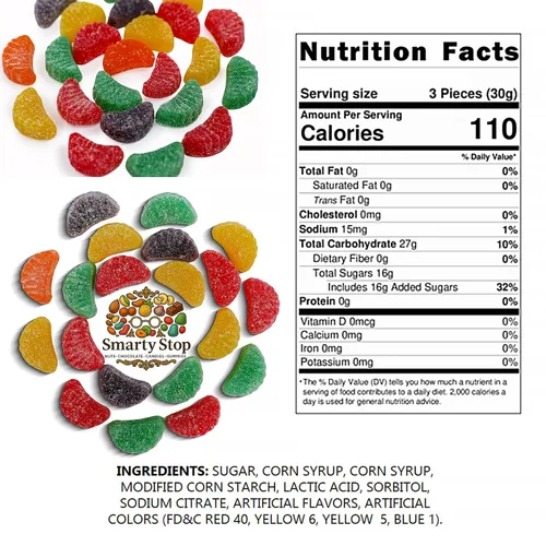 Miniatura 5 de Smarty Stop Caramelos Surtidos en Forma de Gajos (2 LB)