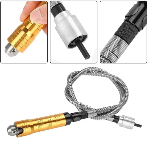 Miniatura 2 de Eje flexible, cable de eje flexible de 0.236 in, taladro eléctrico, herramienta de amoladora rotativa de 0.020-0.236 in para pulido, grabado