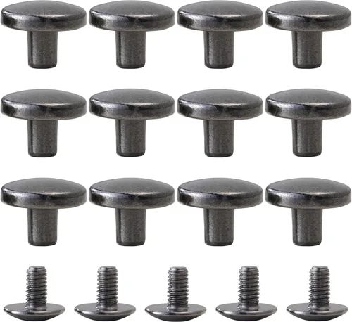 Miniatura 5 de YORANYO 30 juegos de tornillos Chicago remaches de cuero, remaches de metal para ropa, tornillos de fijación de Chicago con púas y tachuelas