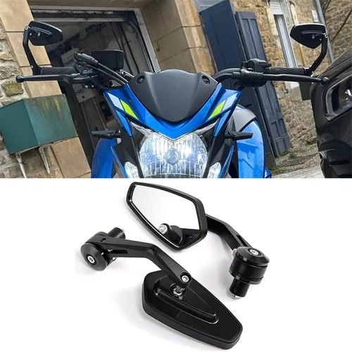 Miniatura 2 de SCUUBE Universal Motorcycle Rear View Mirrors Bar End Side Mirror for Z800 Z900 ER6N ER6F FZ-09 MT-10 FZ-10 FJ-09 MT-25 FZ6 FZ8 GSXR600 7/8'' 22mm