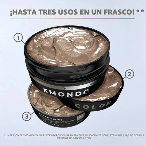 Miniatura 9 de XMONDO Máscara de Depósito de Color Rubio Ceniza y Tinte Semipermanente para el Cabello Super Brillo Infundido con Potenciadores de Enlaces