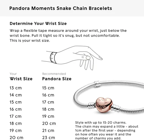 Miniatura 6 de Pandora Moments Heart Clasp Snake Chain Bracelet
