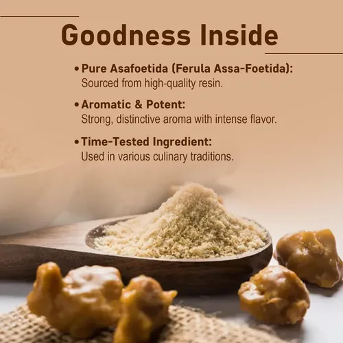 Miniatura 2 de Mi Nature Asafoetida en polvo (bisagra) Especias indias naturales de 3.5 onzas (3.5 onzas) Polvo de heeng, auténtico ingrediente de cocina