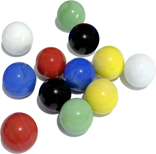 60 piezas de canicas de vidrio de 0.63 pulgadas para juego de canicas, decoración del hogar, 6 colores