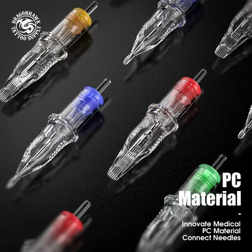 Miniatura 14 de Agujas de Tatuaje Extremas Dragonhawk - 20 PCS Cartuchos Desechables de Delineador Redondo 1207RL Agujas Profesionales para Trabajo de Delineado