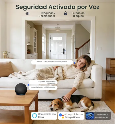 Miniatura 5 de Veise VE012W - Cerradura inteligente de huellas dactilares WiFi integrada, control remoto de aplicación, compatible con Alexa y Google Assistant