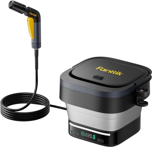 Fanttik Lavadora a presión eléctrica inalámbrica plegable NB10, lavadora rociadora plegable con tanque de 3.2 galones, pantalla LED HD, boquilla 5