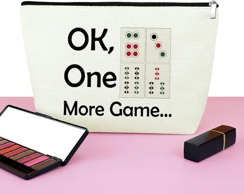Miniatura 6 de Mxrymvu Bolsa de maquillaje Mahjong, 3 piezas, regalo para mujeres, bolsa de maquillaje, regalo para amiga, abuela, bolsa de cosméticos, regalo de 3