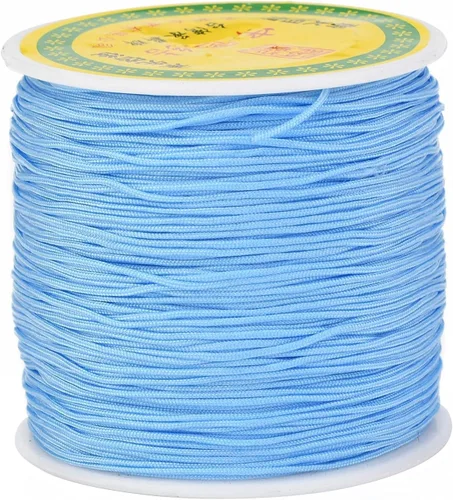 Miniatura 61 de Cordón de nailon trenzado de 150 yardas, cuerda roja de 0.020 in para pulsera, hilo de cuentas de nailon para collar Kumihimo, joyas, borlas