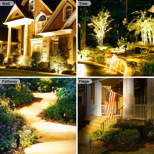 Miniatura 7 de Luces solares para exterior, focos de paisaje IP65 impermeables con cable de 3m, luces de pared para exterior con encendido y apagado automático