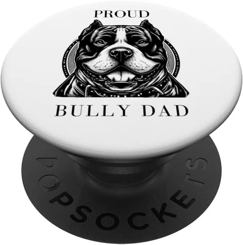 Miniatura 6 de Bully Dad American Bully XL Pitbull Terrier Dog Support PopSockets MagSafe PopGrip para iPhone