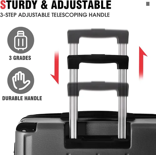 Miniatura 8 de MERAX TRAVELHOUSE - Juego de maletas (3 piezas, extensibles, ligeras), Black2019.), PP036705NAA