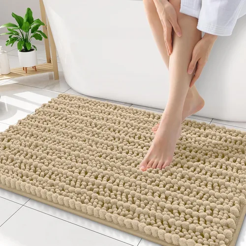 Miniatura 328 de Smiry Alfombras de Baño 24x16 pulgadas, Alfombras de Baño de Chenilla Extra Suaves y Absorbentes, Respaldo de Goma Antideslizante, Lavable a Máquina