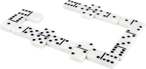 Miniatura 8 de Juego de dominó para adultos, juego de dominó doble de 6, 28 fichas blancas marmoleadas jumbo, juego de dominó para adultos y niños, juegos de mesa