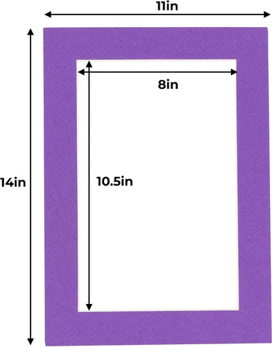 Miniatura 60 de 8.5x11 Mat for 11x14 Frame - Precut Mat Board Acid-Free Brown 8.5x11 Photo Matte Made to Fit a 11x14 Picture Frame, Premium Matboard for Family
