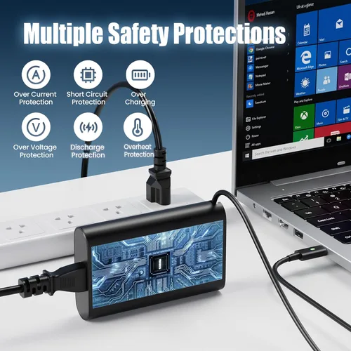 Miniatura 6 de Adaptador de corriente delgado para laptop Dell USB-C de 65 W/W, para Dell Latitude 5289 5420 5289 5590 7420 7390 7490, Dell XPS 13 9360 9365 9370
