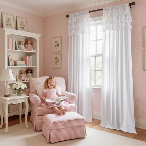 Miniatura 11 de NICETOWN Cortinas blancas Shabby Chic de 63 pulgadas de largo para habitación de niños, bolsillo para barra de privacidad con filtro de luz suave