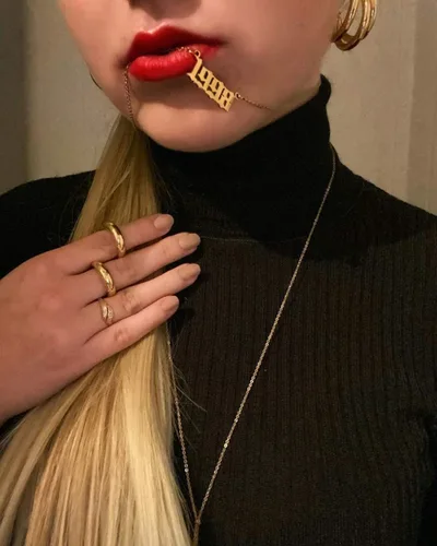 Miniatura 3 de Collar de acero inoxidable chapado en oro de 18 quilates con número de cumpleaños, aniversario, joyería memorable para mujeres y niñas, Metal, No