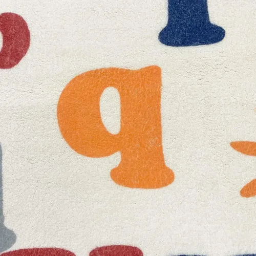 Miniatura 5 de ABREEZE Alfombra de juego para niños, alfombra mullida de lana sintética para niños, 3.3 x 5 pies, antideslizante, con número ABC, aprendizaje