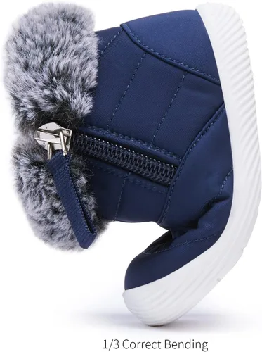 Miniatura 6 de BMCiTYBM Botas de nieve impermeables para bebé niño y niña, botines cálidos de invierno, antideslizantes, ligeros, zapatos al aire libre