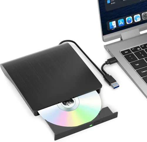 Unidad Blu Ray externa, compatible con discos 50G de lectura/escritura Bluray, quemador Blu Ray portátil 3D con USB 3.0 y tipo C, lector Blu Ray