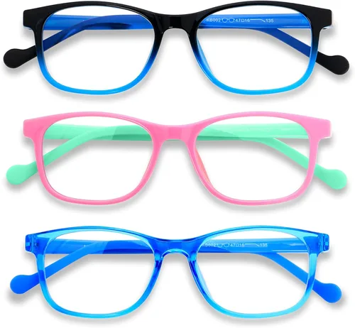 Miniatura 9 de ANDWOOD Gafas de luz azul para niños, niñas, niños, computadora, juegos, anti rayos azules, gafas de sol polarizadas de 3 a 12 años