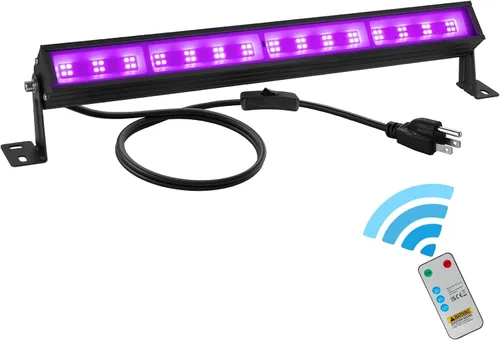 Miniatura 10 de Barra de Luz Negra LED de 38W Barras de Luz Negra con Enchufe e Interruptor Ilumina Área de 22x22 pies para Fiesta Fluorescente Fiestas de Halloween
