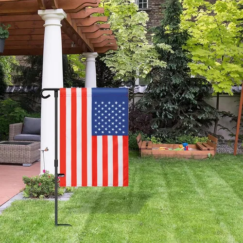 Miniatura 7 de Paquete de 2 banderas de jardín de Freefy de 12 x 18 pulgadas, bandera patriótica de poliéster impresa de doble cara, decoración de jardín, bandera