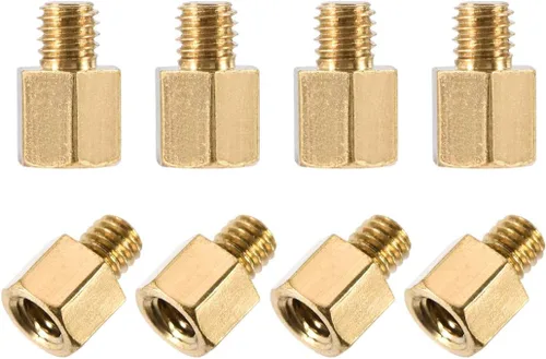 Miniatura 9 de uxcell M3x4mm+0.118 in macho-hembra latón hexagonal PCB placa base separador separador para FPV Drone Quadcopter, computadora y placa de circuito