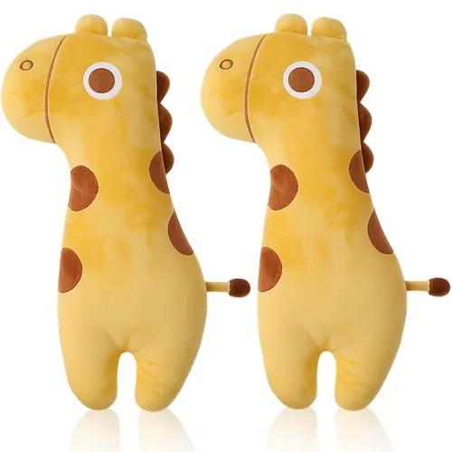 Miniatura 9 de Lenwen 2 cojines para cinturón de seguridad para niños, almohada de viaje suave para hombro y cuello, funda para cinturón de seguridad de automóvil