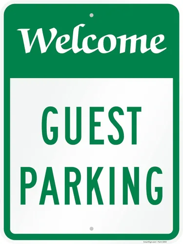Miniatura 7 de SmartSign Letrero "Welcome - Guest Parking" Aluminio de 12 x 18 pulgadas