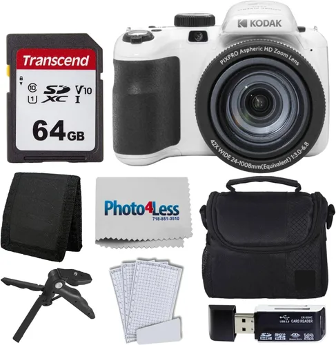 Miniatura 9 de Kodak PIXPRO AZ425 - Paquete de cámara digital con tarjeta de memoria de 64 GB + funda para cámara (negro) + lector de tarjetas USB + trípode