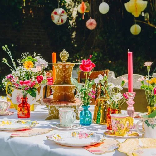 Miniatura 5 de Talking Tables Platos de papel florales vintage para fiesta de té, grandes, realmente deliciosos, también ideales para fiestas de cumpleaños, baby